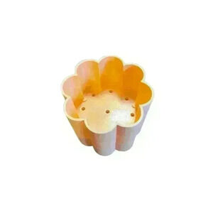 NEW 3D Printed Flower Shaped Plant/Flower Pot with Drainage Tray in Peach Color